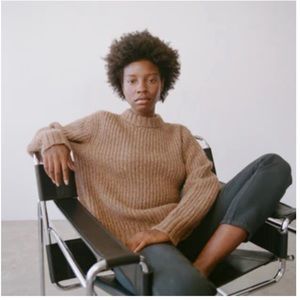 OZMA Naya Sweater, Eco-Cloud Alpaca Cotton, Maple, XL